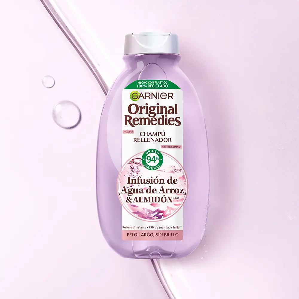 GARNIER-CHAMPÔ ÁGUA DE ARROZ ORIGINAL REMEDIES 300 ml.-DrShampoo - Perfumaria e Cosmética