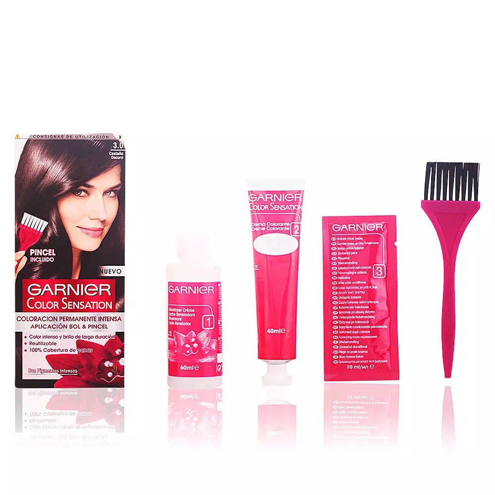 GARNIER-COLOR SENSATION 3 castanho escuro-DrShampoo - Perfumaria e Cosmética