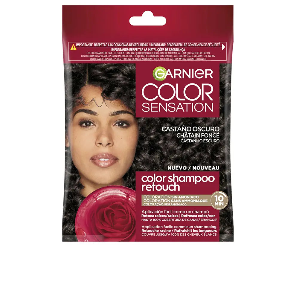 GARNIER-COLOR SENSATION shampoo 30 castanho escuro 3 u.-DrShampoo - Perfumaria e Cosmética