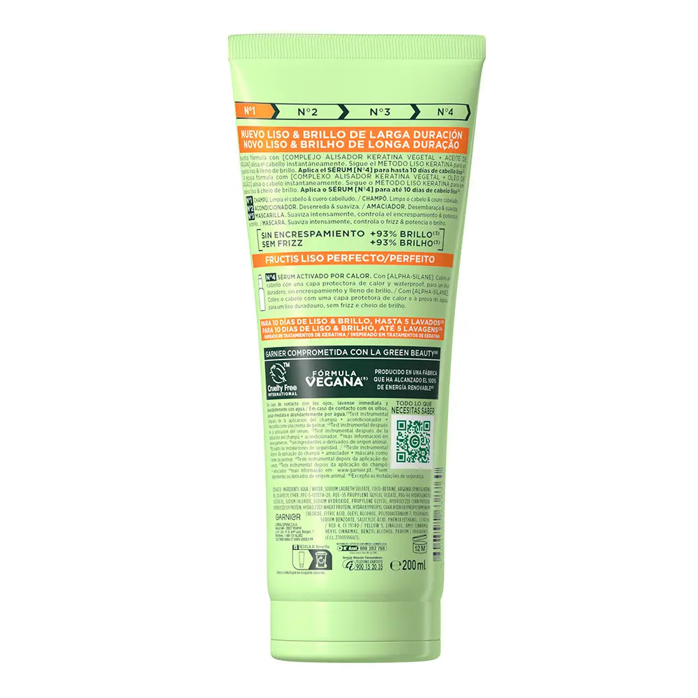 GARNIER-Champô FRUCTIS LISO KERATIN Nº1 200 ml-DrShampoo - Perfumaria e Cosmética