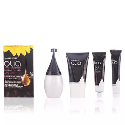 GARNIER-Cor Permanente OLIA 50 Castanho Claro 4 pz-DrShampoo - Perfumaria e Cosmética