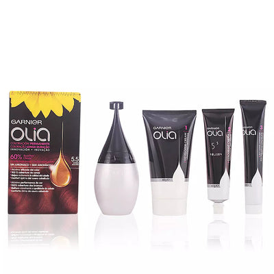 GARNIER-Cor Permanente OLIA 55 Mahogany 4 pz-DrShampoo - Perfumaria e Cosmética