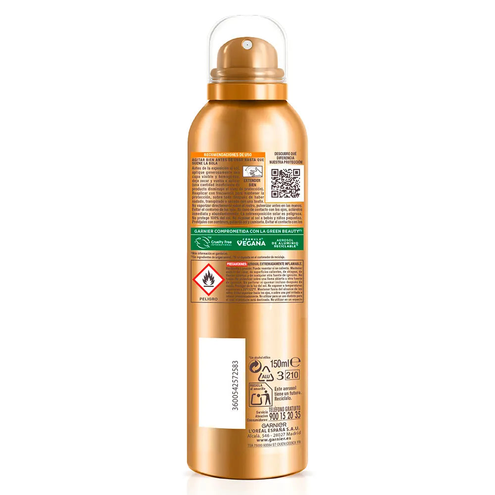 GARNIER-DELIAL IDEAL BRONZE bruma protetora SPF30 150 ml.-DrShampoo - Perfumaria e Cosmética