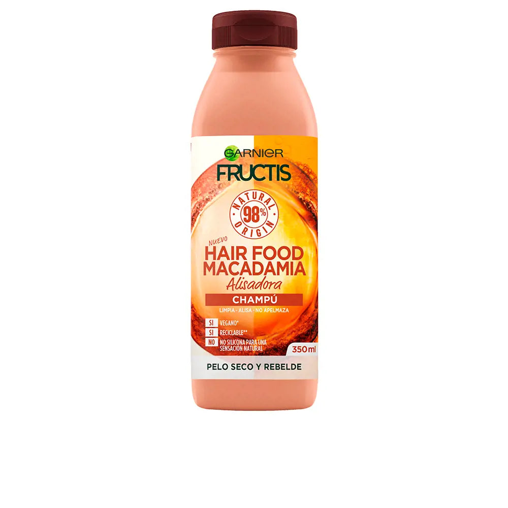GARNIER-FRUCTIS HAIR FOOD macadâmia Shampoo alisador 350 ml-DrShampoo - Perfumaria e Cosmética