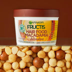 GARNIER-FRUCTIS HAIR FOOD macadâmia máscara alisante 390 ml-DrShampoo - Perfumaria e Cosmética