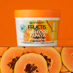 GARNIER-FRUCTIS HAIR FOOD máscara reparadora de papaia 390 ml-DrShampoo - Perfumaria e Cosmética