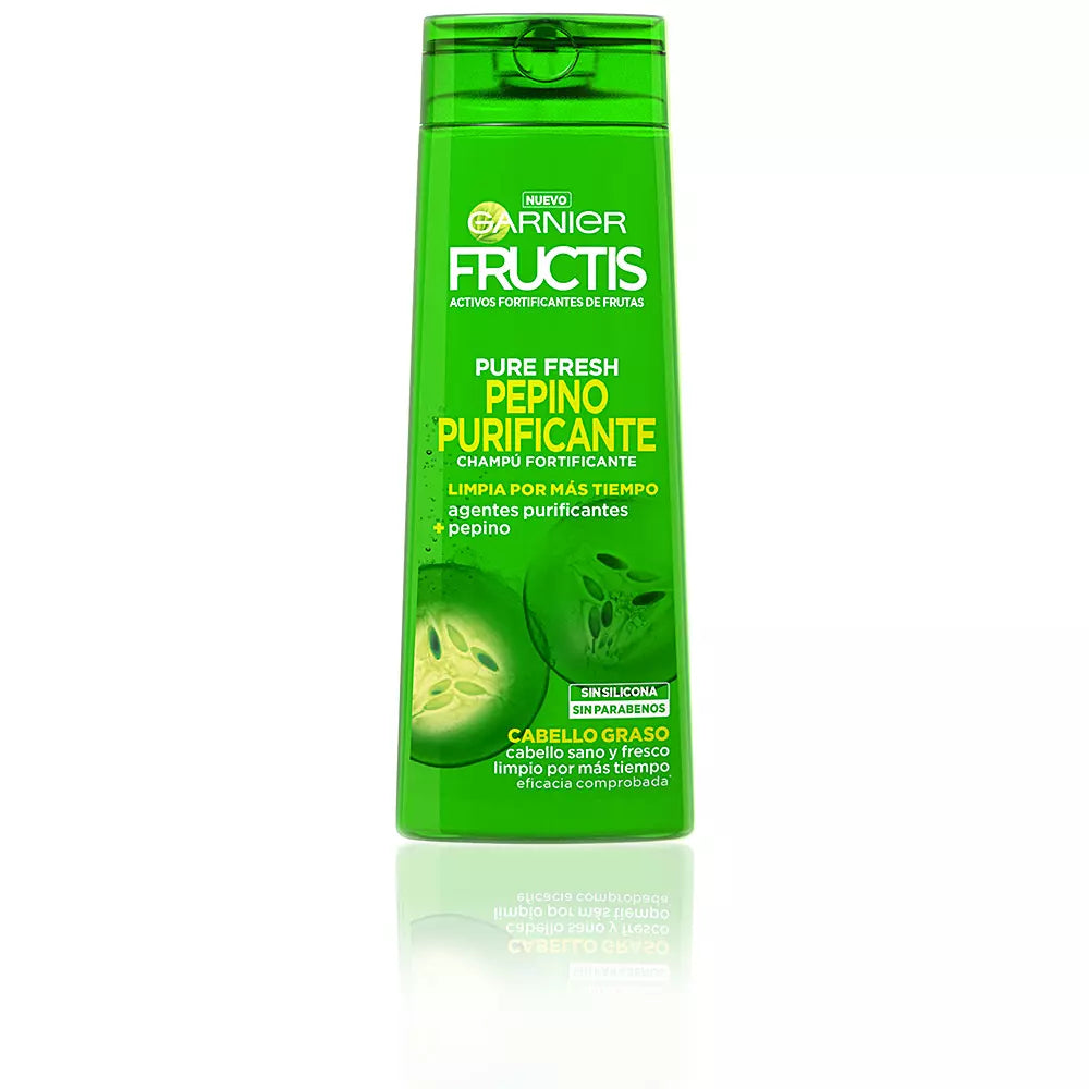 GARNIER-FRUCTIS PURE FRESH Shampoo purificante de pepino 360 ml-DrShampoo - Perfumaria e Cosmética