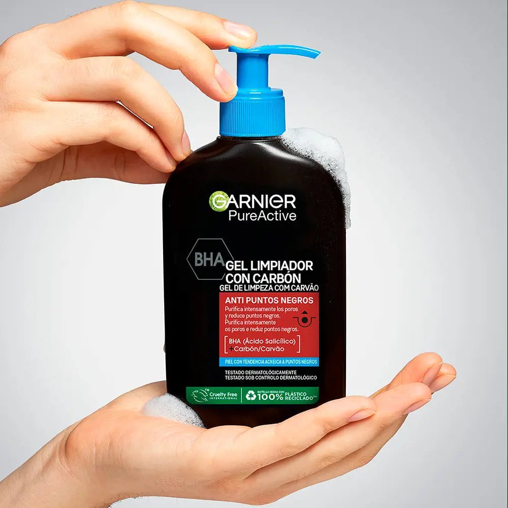 GARNIER-Gel de limpeza PURE ACTIVE com carvão-DrShampoo - Perfumaria e Cosmética
