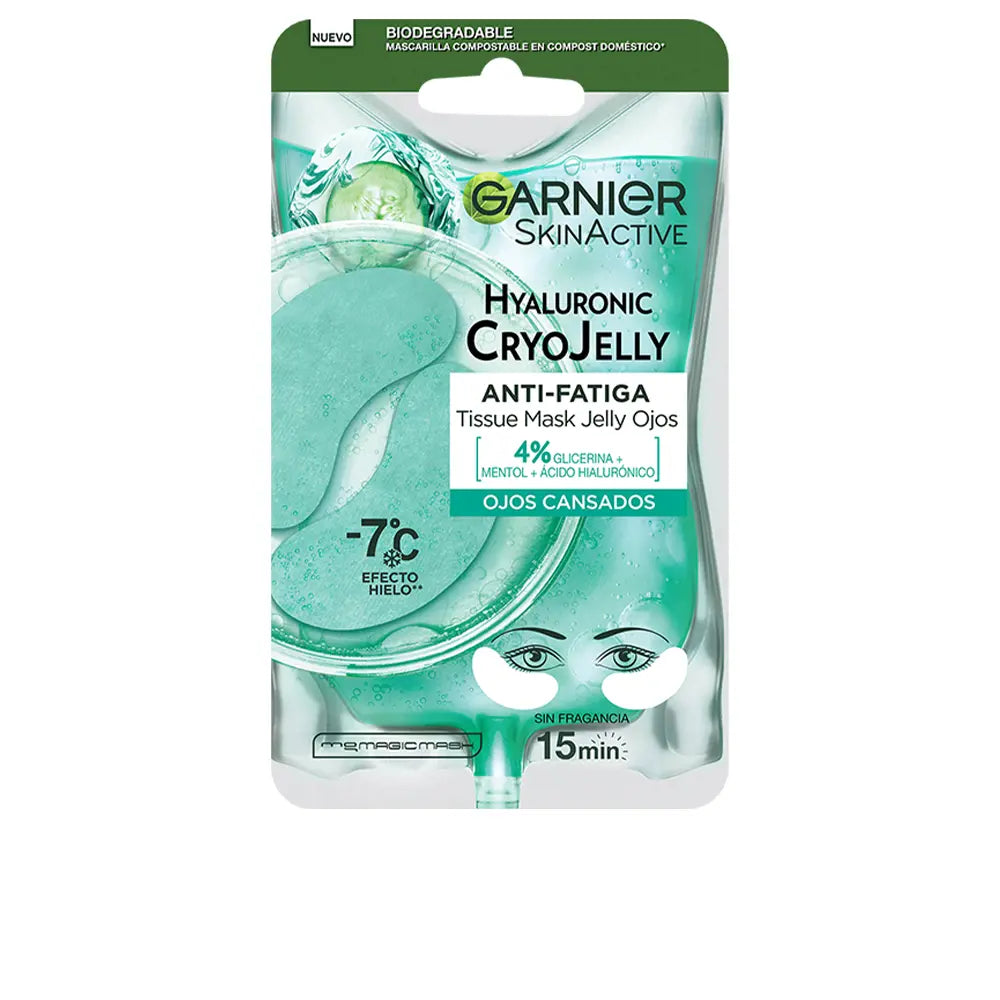 GARNIER-HYALURONIC CRYOJELLY máscara de tecido anti-fadiga olhos 5 gr-DrShampoo - Perfumaria e Cosmética