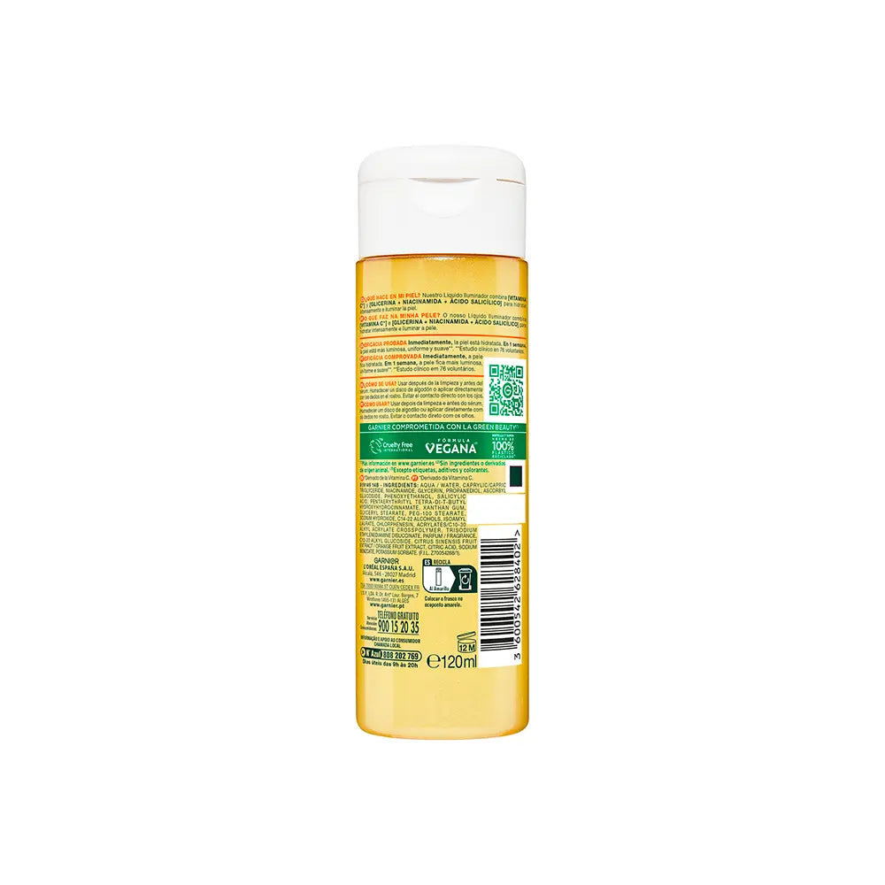 GARNIER-Líquido iluminador com vitamina C para uma pele radiante e uniforme 120 ml-DrShampoo - Perfumaria e Cosmética