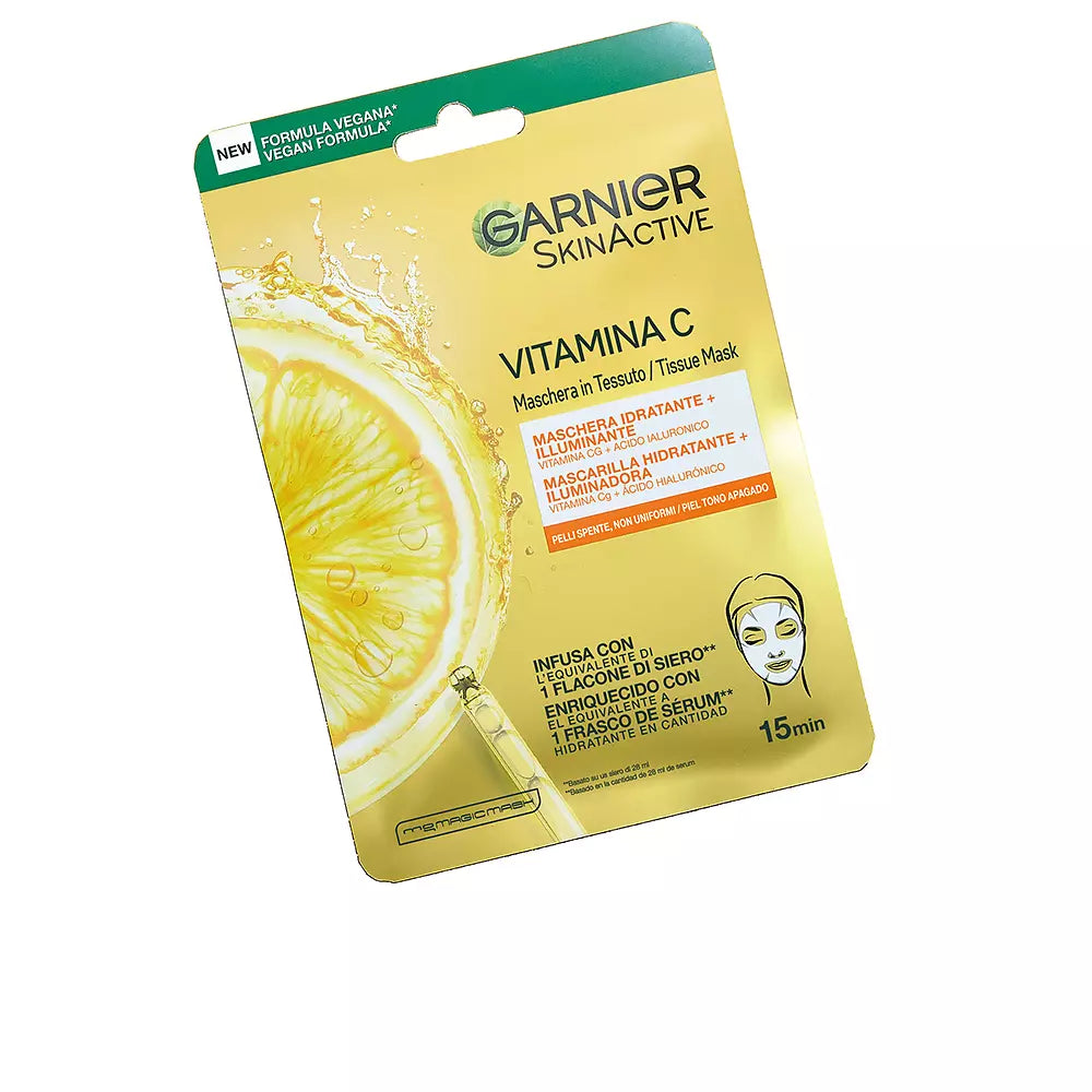 GARNIER-Máscara de tecido SKINACTIVE VITAMINA C 1 unidade-DrShampoo - Perfumaria e Cosmética