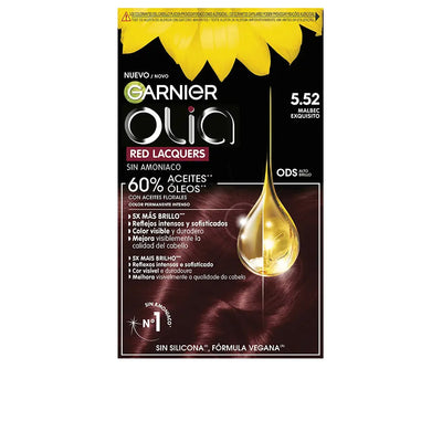 GARNIER-OLIA RED LACQUERS cor permanente 552 Malbec Exquisito 3 u.-DrShampoo - Perfumaria e Cosmética