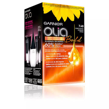 GARNIER-OLIA coloração permanente 740 cobre intenso 4 pz-DrShampoo - Perfumaria e Cosmética Main image