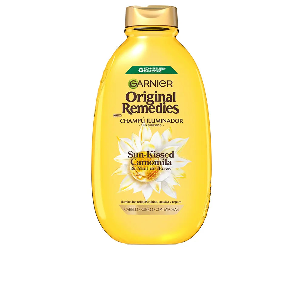 GARNIER-ORIGINAL REMEDIES champô de camomila e mel de flores 600 ml-DrShampoo - Perfumaria e Cosmética