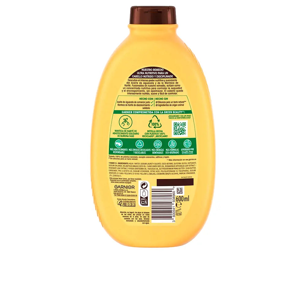 GARNIER-ORIGINAL REMEDIES shampoo de abacate e karité 600 ml-DrShampoo - Perfumaria e Cosmética