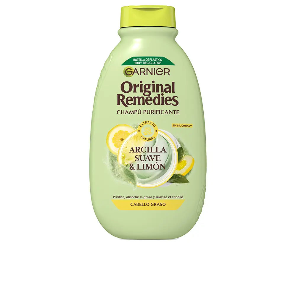 GARNIER-ORIGINAL REMEDIES shampoo suave de argila e limão 400 ml-DrShampoo - Perfumaria e Cosmética