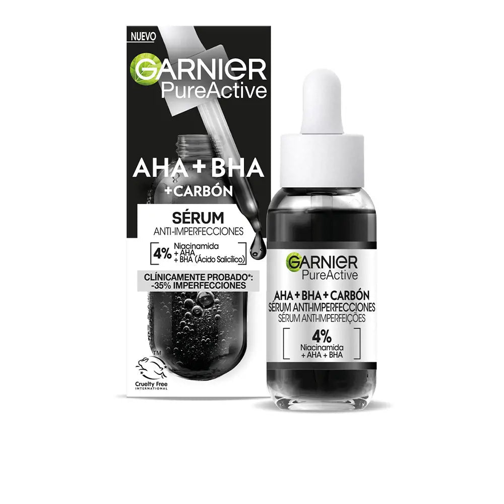 GARNIER-PURE ACTIVE AHA + BHA + CARBON soro anti-imperfeições 30 ml-DrShampoo - Perfumaria e Cosmética