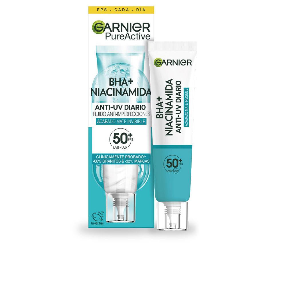 GARNIER-PURE ACTIVE BHA + niacinamide anti-blemish fluid SPF50+ 40 ml-DrShampoo - Perfumaria e Cosmética