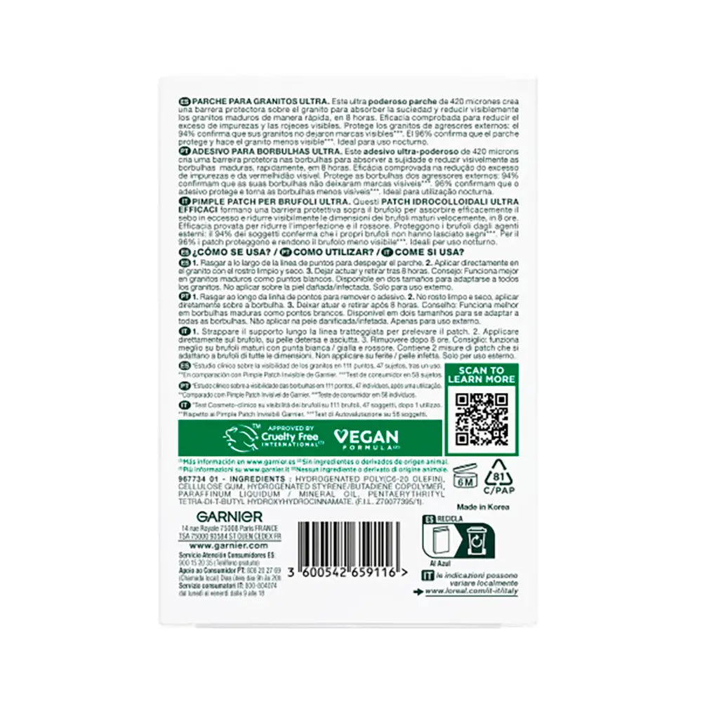 GARNIER-PURE ACTIVE curativo para espinhas 8h 22 unidades.-DrShampoo - Perfumaria e Cosmética