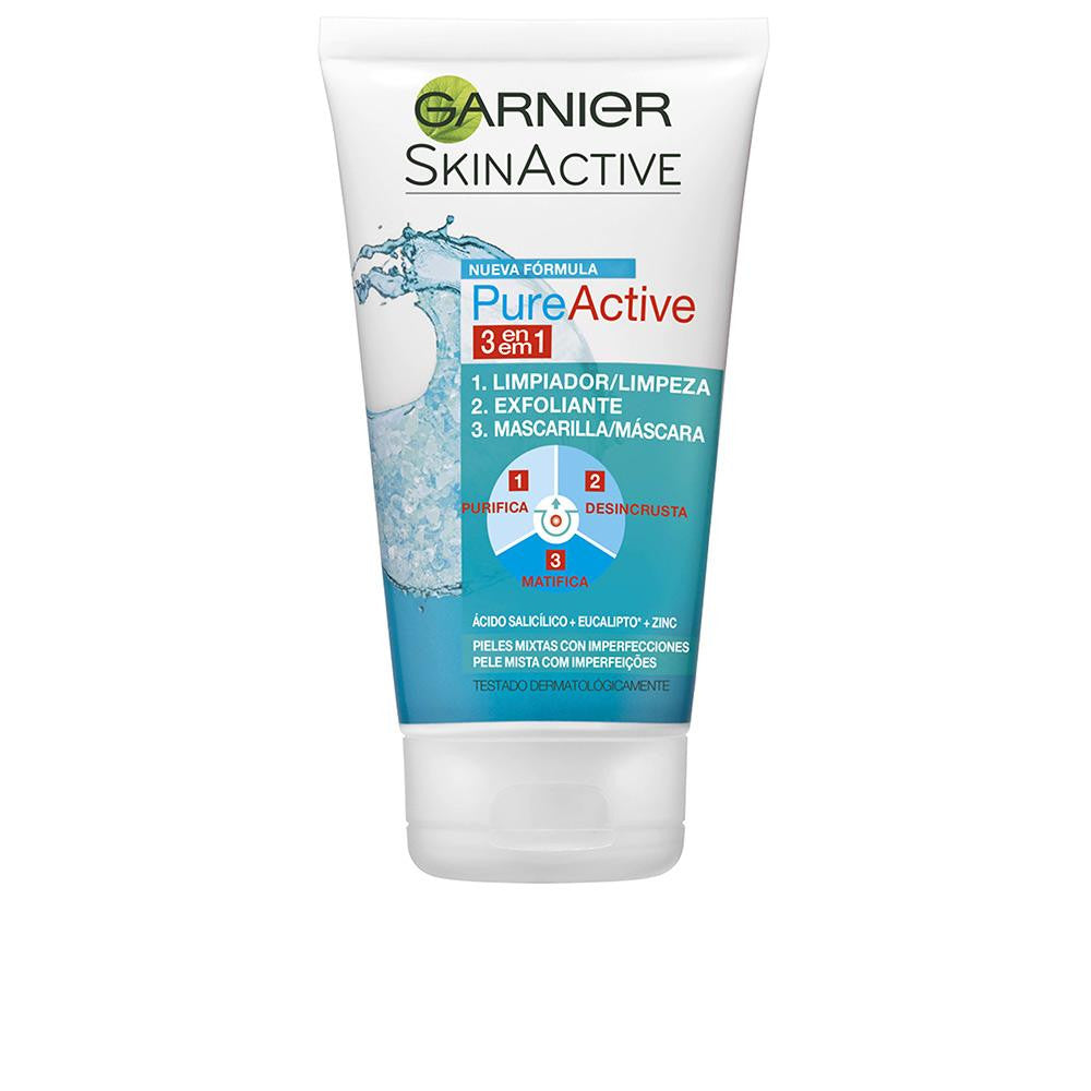 GARNIER-PURE ACTIVE gel de limpeza 3 em 1 pele oleosa 150 ml-DrShampoo - Perfumaria e Cosmética