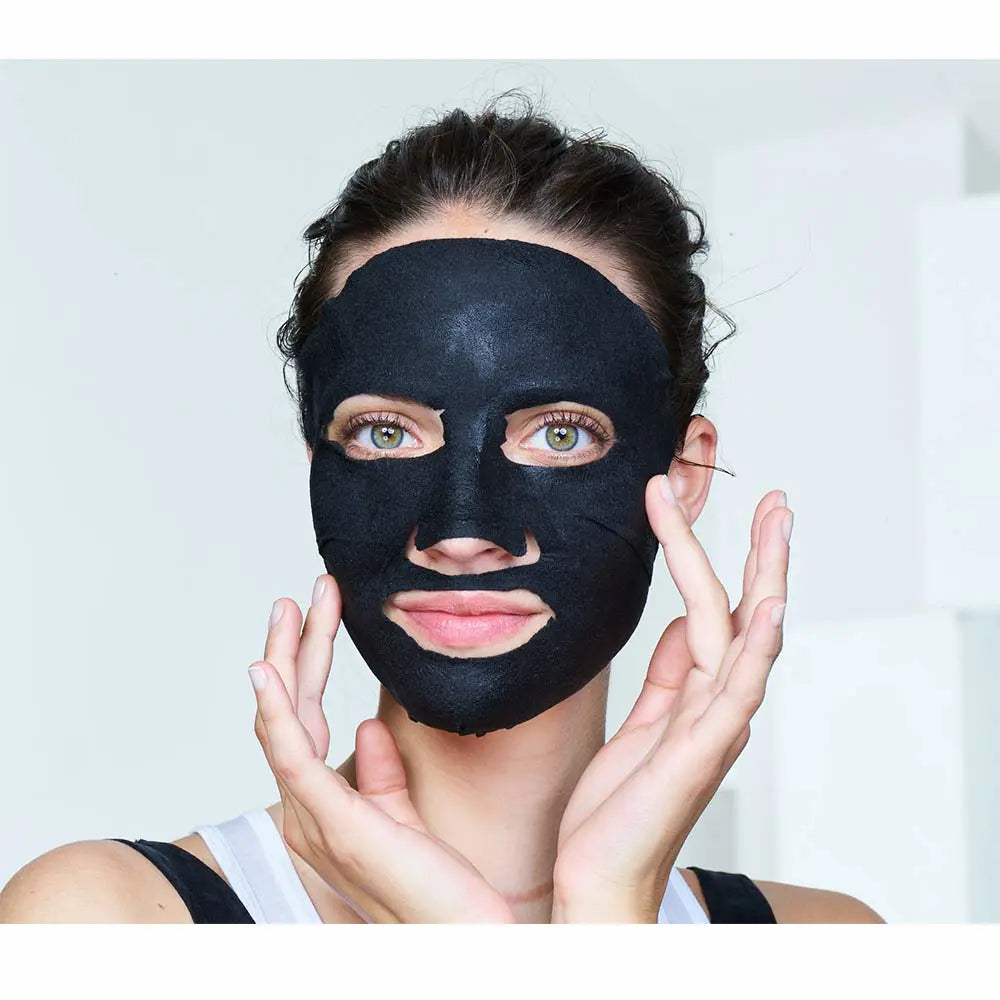 GARNIER-PURE CHARCOAL efeito de desintoxicação de tecido de máscara preta-DrShampoo - Perfumaria e Cosmética