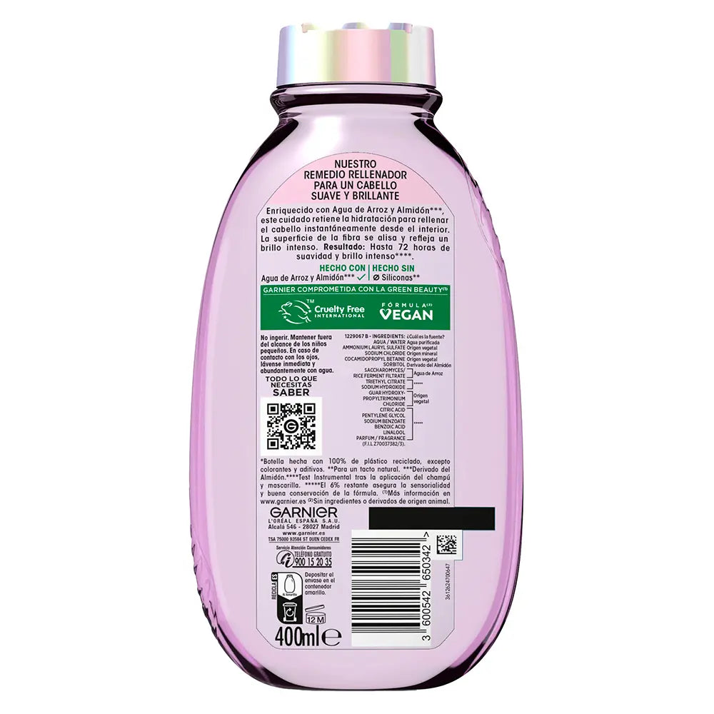 GARNIER-SHAMPOO DE ÁGUA DE ARROZ ORIGINAL REMEDIES 400 ml-DrShampoo - Perfumaria e Cosmética