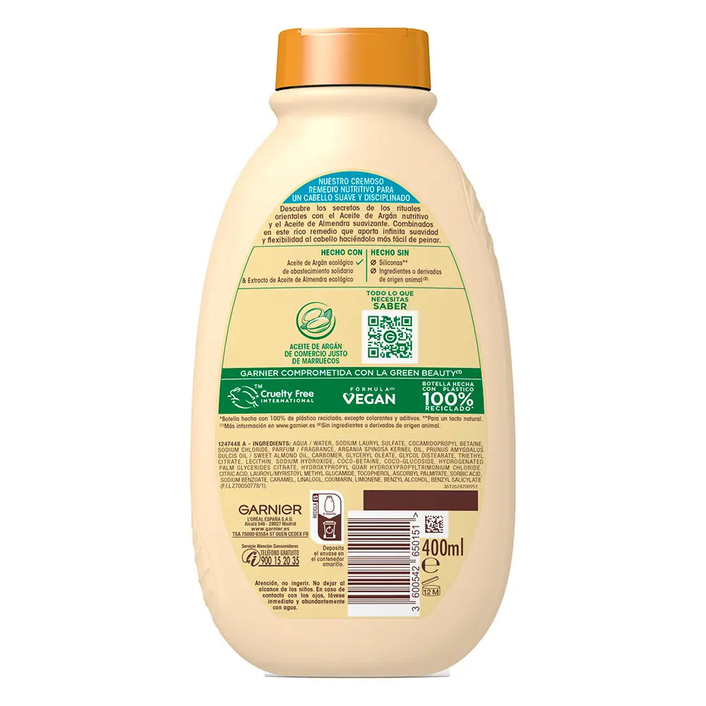 GARNIER-SHAMPOO ELIXIR DE ARGAN ORIGINAL REMEDIES 400 ml.-DrShampoo - Perfumaria e Cosmética