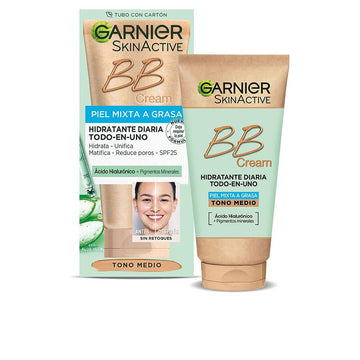 GARNIER-SKINACTIVE BB CREAM peeling mix oleoso SPF25 médio 50 ml-DrShampoo - Perfumaria e Cosmética Main image