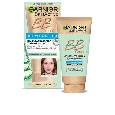 GARNIER-SKINACTIVE BB CREAM peelings mistos a oleosos SPF25 light 50 ml-DrShampoo - Perfumaria e Cosmética