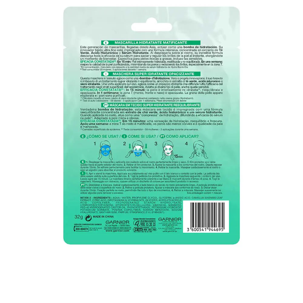 GARNIER-SKINACTIVE HYDRABOMB máscara facial hidratante matificante-DrShampoo - Perfumaria e Cosmética