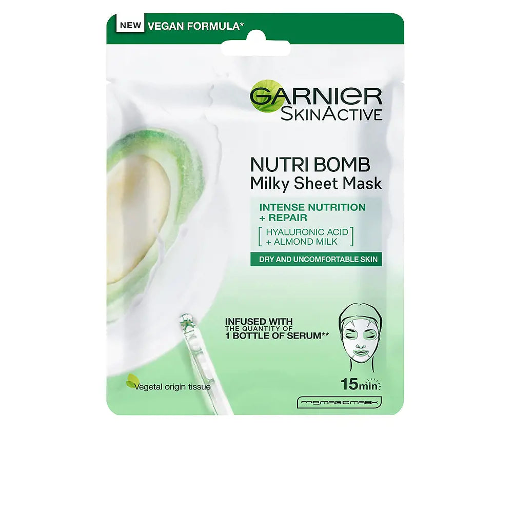 GARNIER-SKINACTIVE NUTRI BOMB máscara facial reparadora nutritiva 1 unidade-DrShampoo - Perfumaria e Cosmética