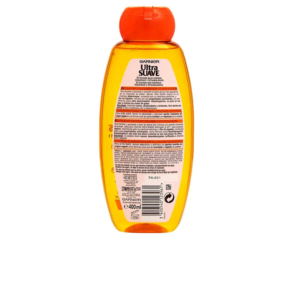 GARNIER-ULTRA SUAVE champô para crianças de alperce 400 ml.-DrShampoo - Perfumaria e Cosmética