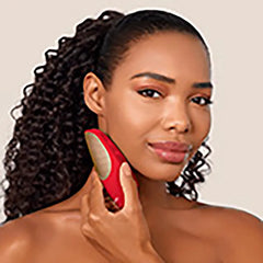 GESKE-ESCOVA FACIAL SONICA GUIADA SMART APP 6 em 1 Vermelha 1 unidade-DrShampoo - Perfumaria e Cosmética