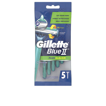 GILLETTE-BLUE II PLUS SLALOM disposable razor blade 5 u-DrShampoo - Perfumaria e Cosmética Imagem principal do produto