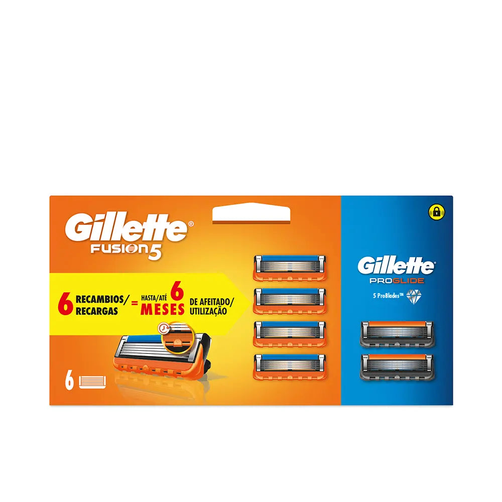 GILLETTE-Carregador FUSION 5 4 refis + PROGLIDE 2 refis.-DrShampoo - Perfumaria e Cosmética