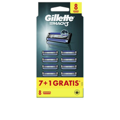 GILLETTE-Carregador MACH 3 8 peças sobressalentes.-DrShampoo - Perfumaria e Cosmética