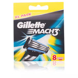 GILLETTE-Carregador MACH 3 8 recargas-DrShampoo - Perfumaria e Cosmética