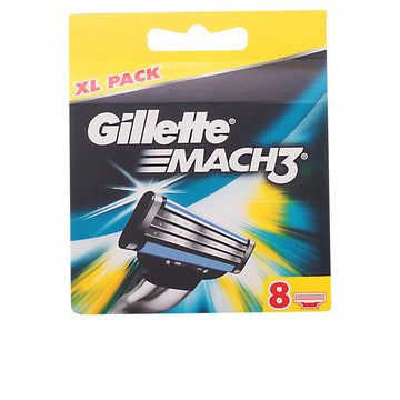 GILLETTE-Carregador MACH 3 8 recargas-DrShampoo - Perfumaria e Cosmética Imagem principal do produto