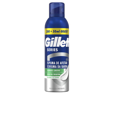 GILLETTE-Espuma de Barbear para Pele Sensível 250 ml-DrShampoo - Perfumaria e Cosmética