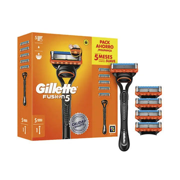 GILLETTE-FUSION 5 máquina + 5 peças de reposição.-DrShampoo - Perfumaria e Cosmética Image principale du produit