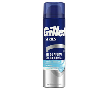 GILLETTE-Gelo de barbear refrescante séries pele sensível 200 ml.-DrShampoo - Perfumaria e Cosmética Imagem principal do produto