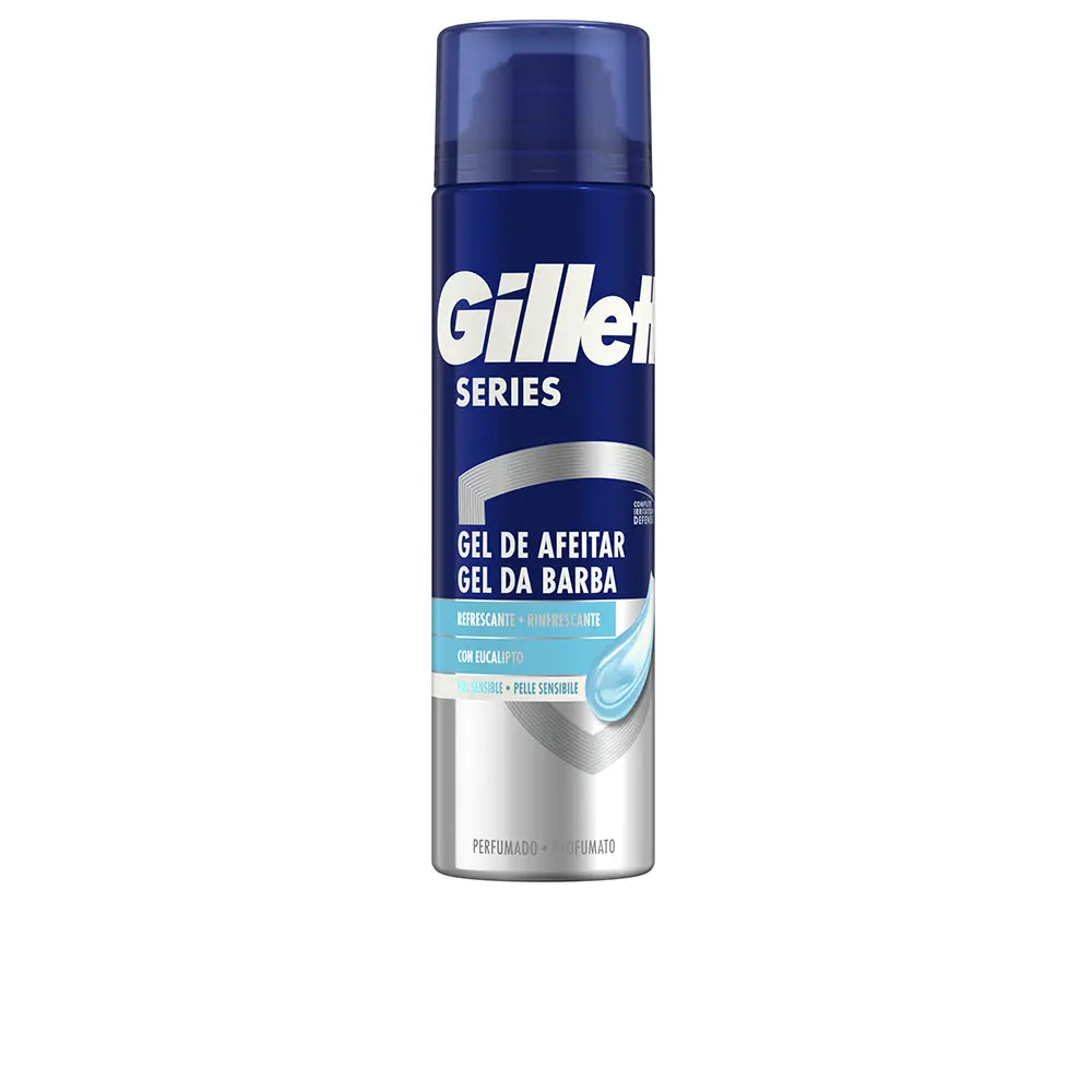 GILLETTE-Gelo de barbear refrescante séries pele sensível 200 ml.-DrShampoo - Perfumaria e Cosmética