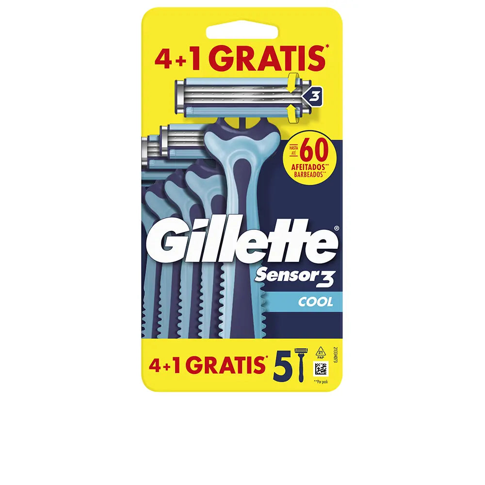 GILLETTE-Lâminas descartáveis SENSOR3 COOL.-DrShampoo - Perfumaria e Cosmética