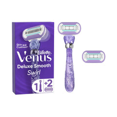 GILLETTE-MÁQUINA VENUS SWIRL SMOOTH + 2 PEÇAS SOBRESSALENTES-DrShampoo - Perfumaria e Cosmética