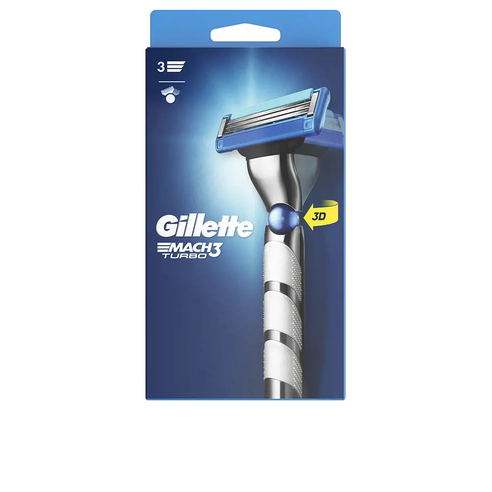 GILLETTE-Máquina MACH 3 TURBO + 1 peça de reposição-DrShampoo - Perfumaria e Cosmética