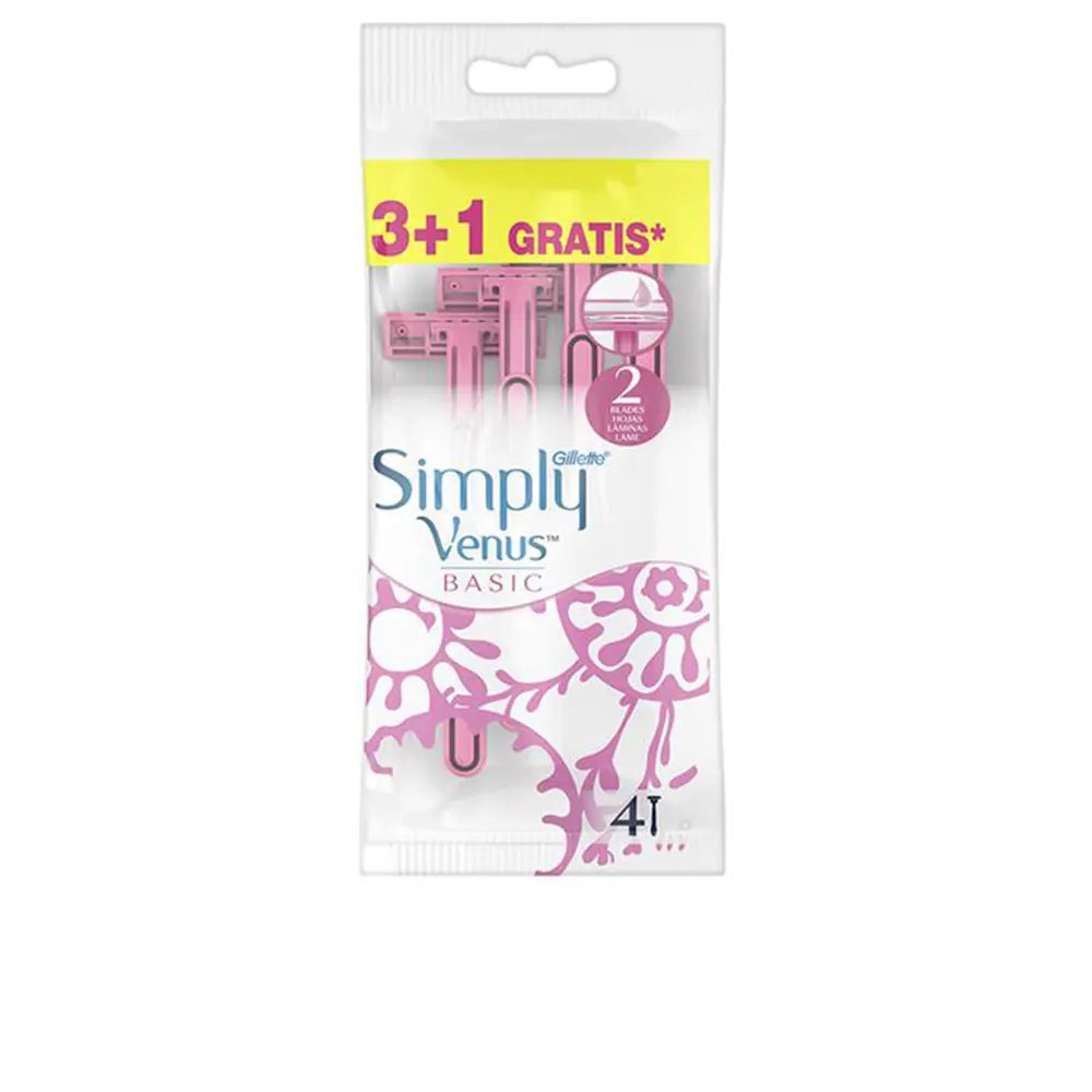 GILLETTE-VENUS 2 SIMPLY BASIC lâmina de barbear descartável 4 unidades.-DrShampoo - Perfumaria e Cosmética