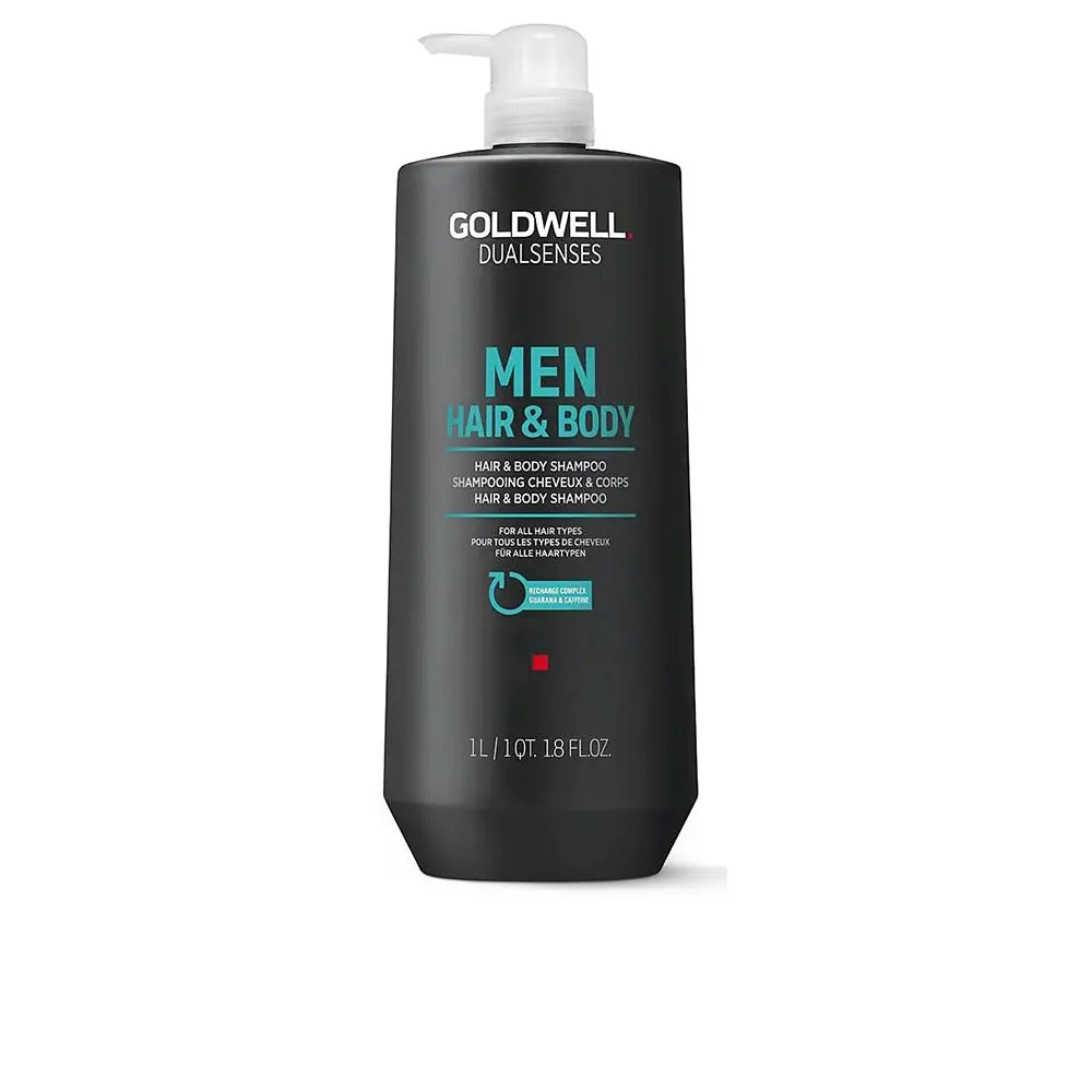GOLDWELL-DUALSENSES MEN shampoo para cabelo e corpo 1000 ml.-DrShampoo - Perfumaria e Cosmética