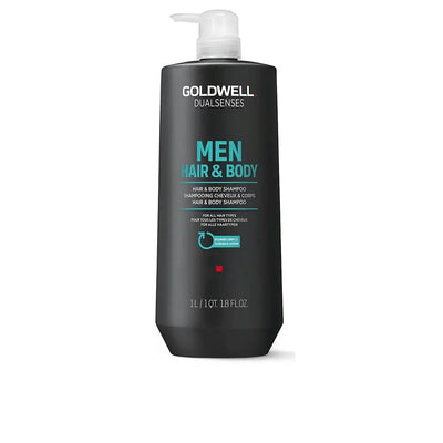 GOLDWELL-DUALSENSES MEN shampoo para cabelo e corpo 1000 ml.-DrShampoo - Perfumaria e Cosmética
