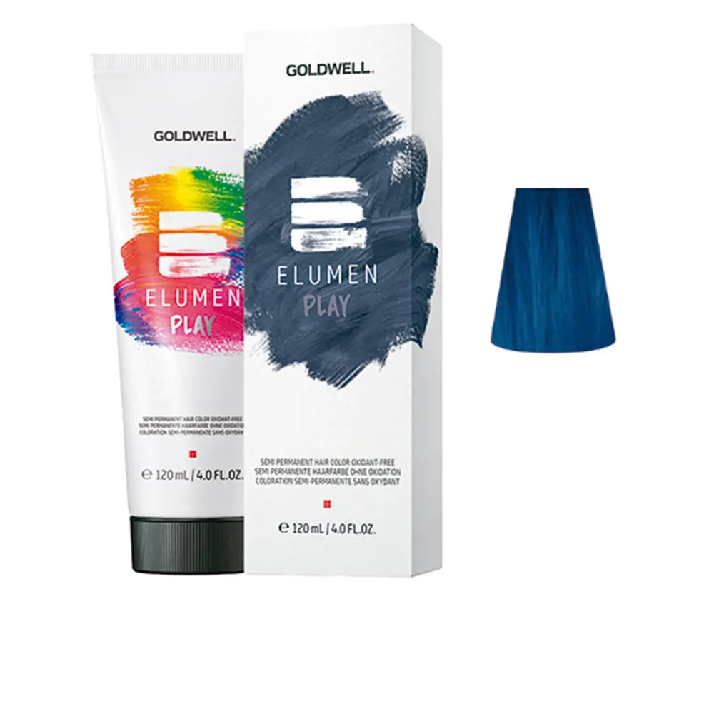 GOLDWELL-ELUMEN PLAY tinta para cabelo semi-permanente sem oxidante azul 120 ml.-DrShampoo - Perfumaria e Cosmética