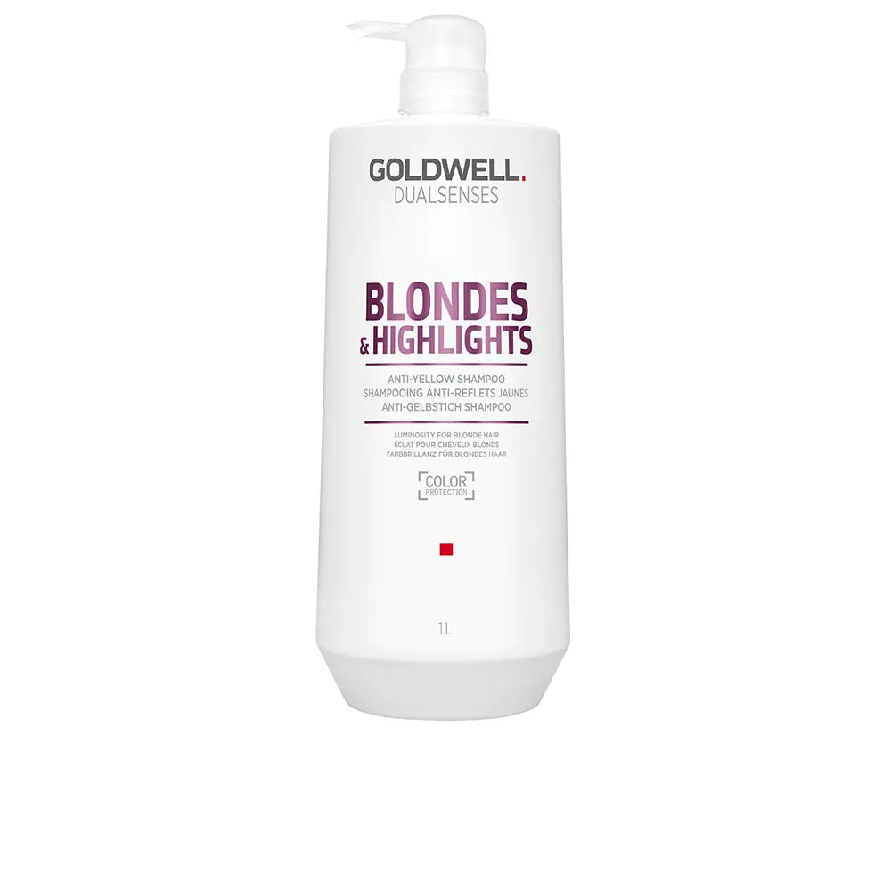 GOLDWELL-SHAMPOO ANTI AMARELO BLONDES HIGHLIGHTS 1000 ml-DrShampoo - Perfumaria e Cosmética